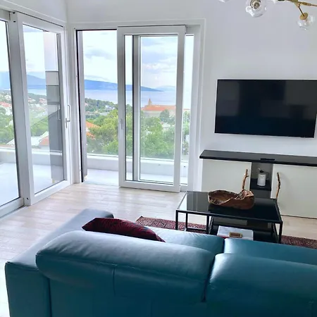 4star Seaview Penthouse Krk Lägenhet