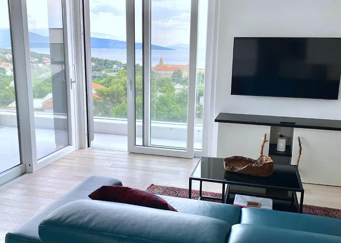 4star Seaview Penthouse Krk Apartment